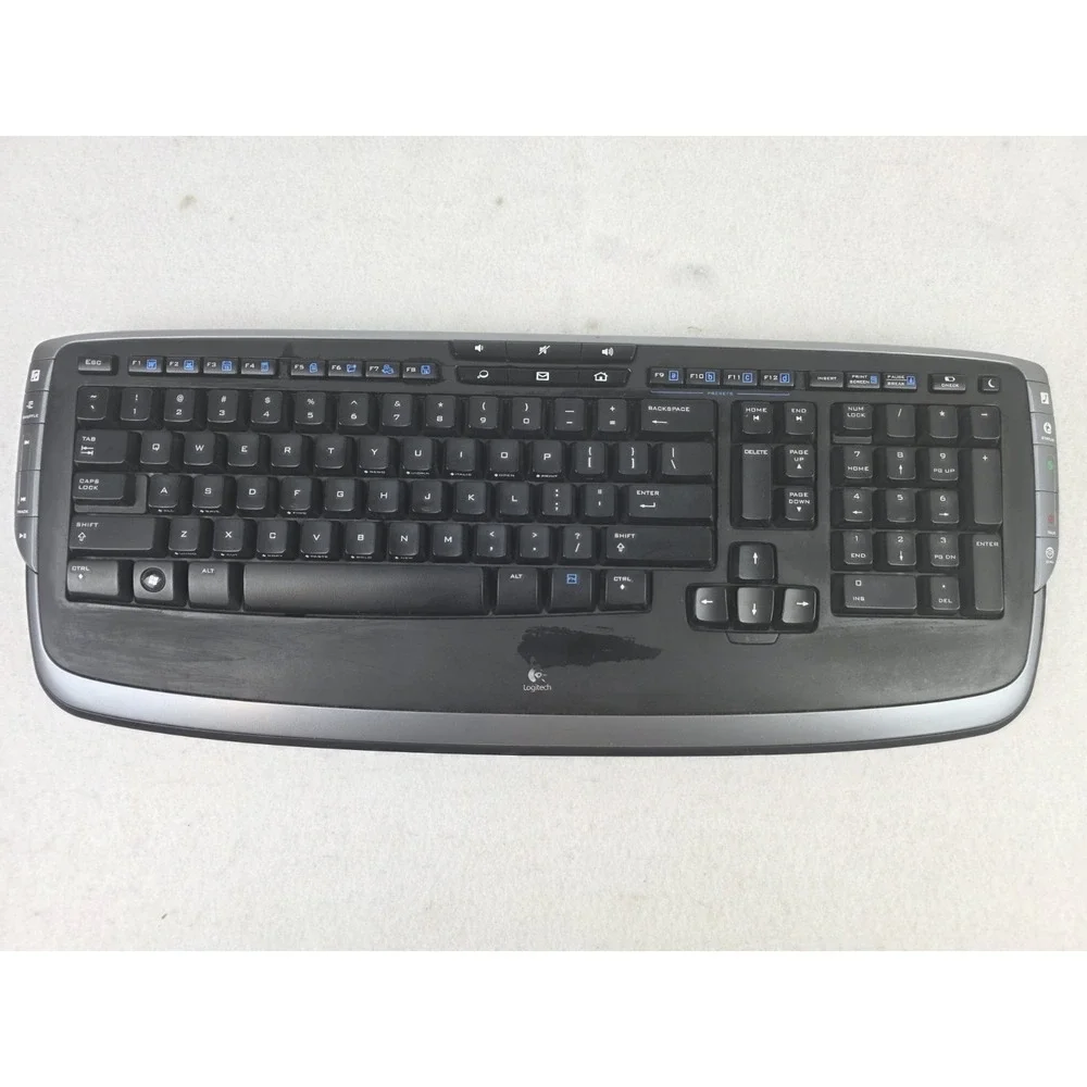 Logitech EasyCall Cordless Desktop Wireless Keyboard Mouse‎ Speakerphone Combo